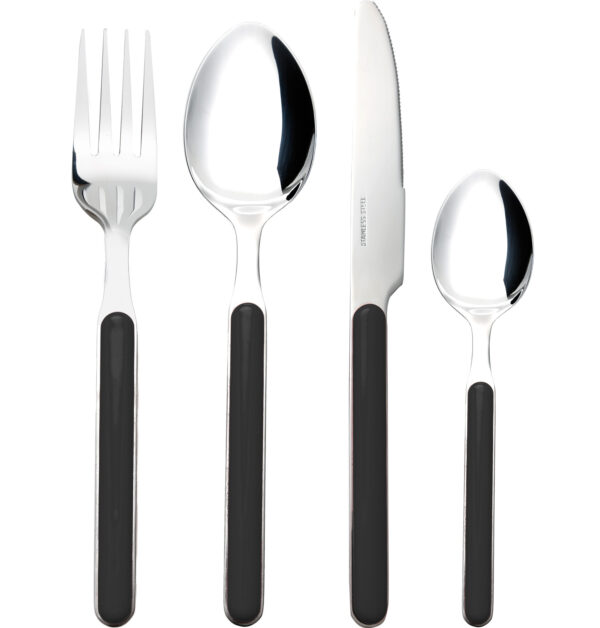 Set posate Delice nero 16PZ